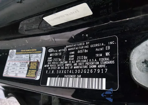 2018 Kia Optima Lx из США, поврежденный, VIN 5XXGT4L30JG267917